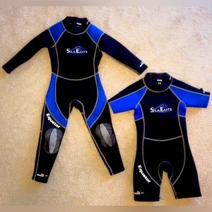 Kids Sea Elite 3mm wetsuits set size 4-6